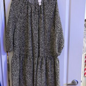 H&M Black and White Patterned Kids Dress